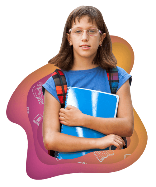 Link to the AllPlay Primary home page; image of a female student smiling