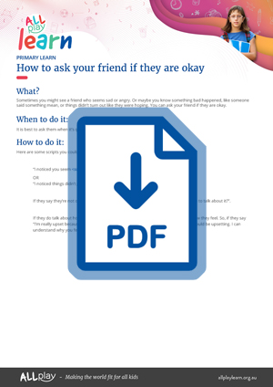 Download How to ask your friend if they are okay (primary)
