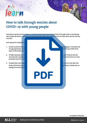 talking covid19 secondary parent