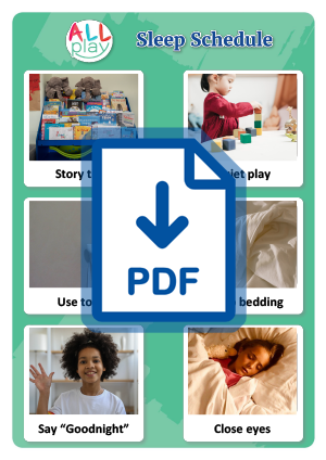 Sleep schedule with images for educators (PDF)
