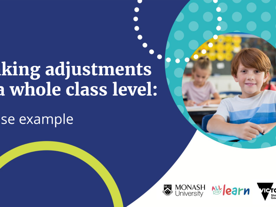 Making adjustments at a whole class level: A case example